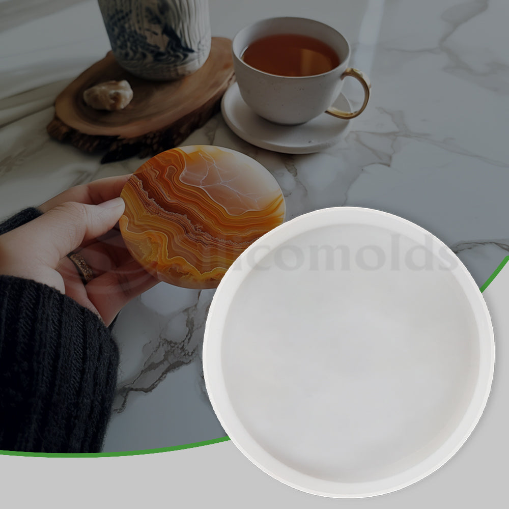 SILICOMOLDS - 4" X 9MM ROUND COASTER MOLD - URP144-RM